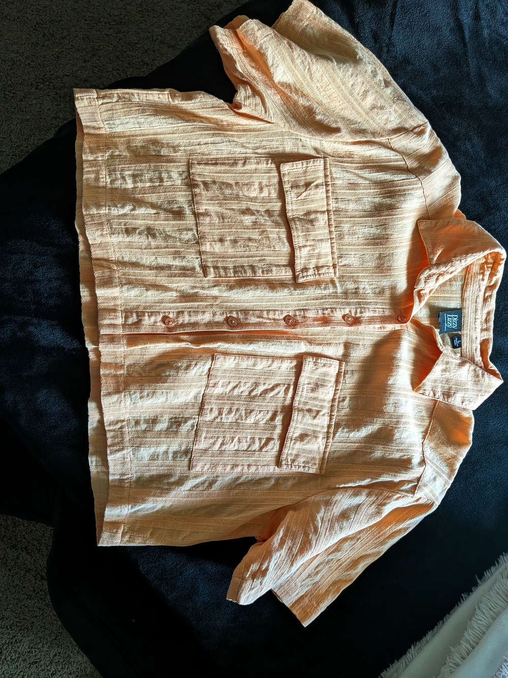 Peachy Orange Boxy Summer Shirt